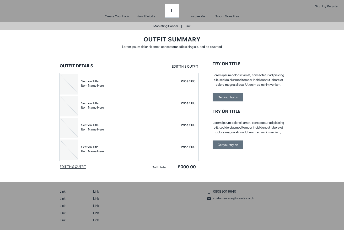 AB Test Wireframe Option 3